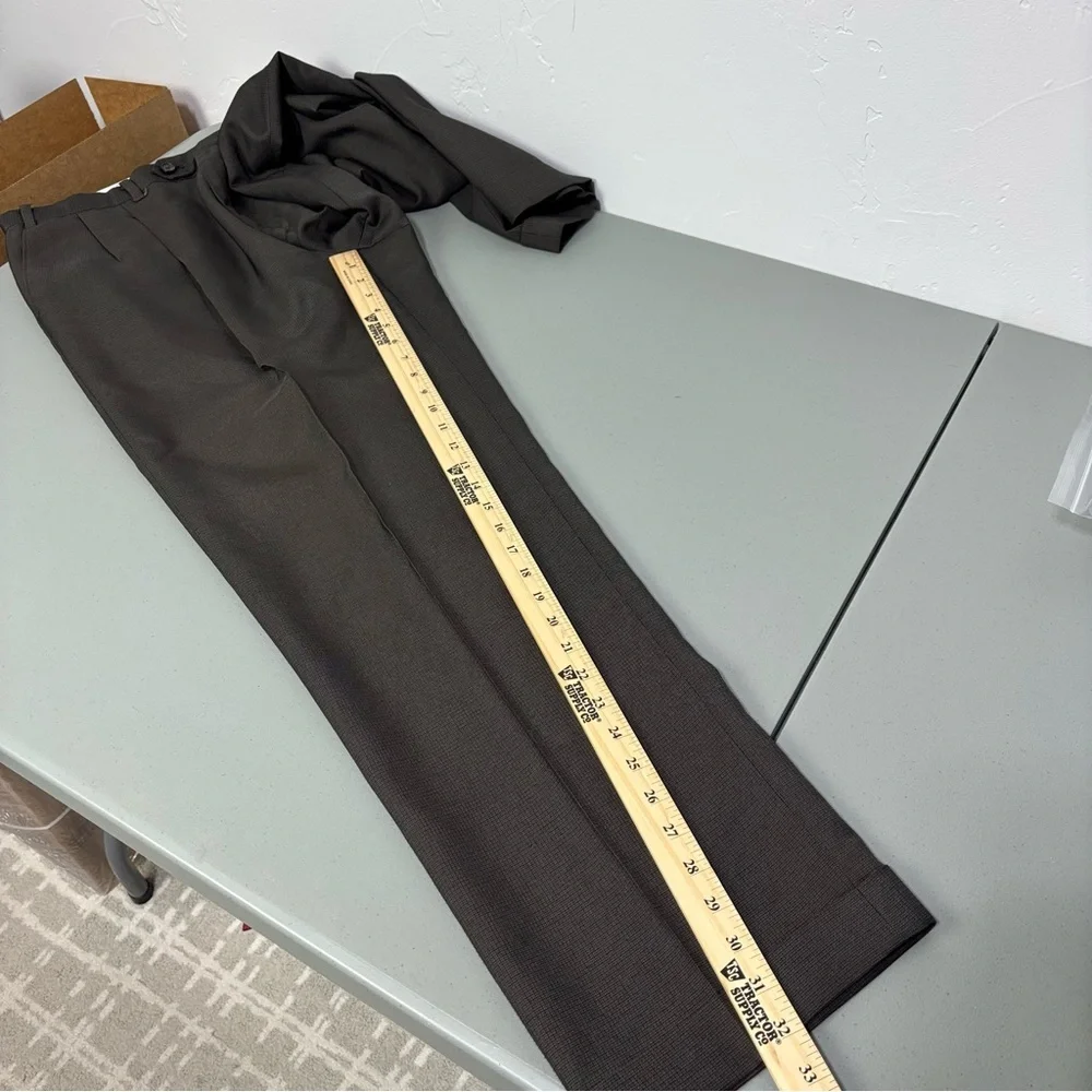 RALPH Ralph Lauren Men's Brown Dress Pants Pleated Front Cuffed Hem Vtg 36x32